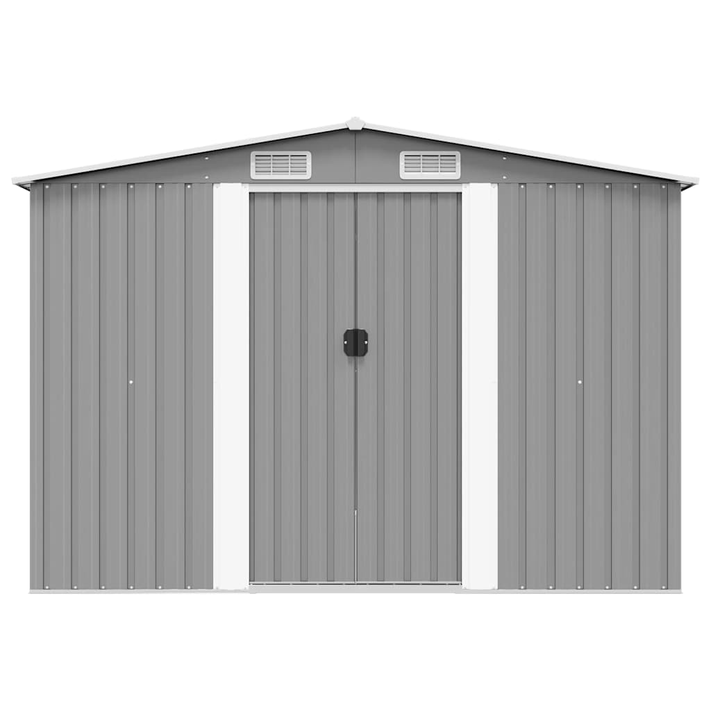 Tuinschuur 257x298x178 cm metaal grijs is nu te koop bij PeponiXL, paradijselijk wonen!