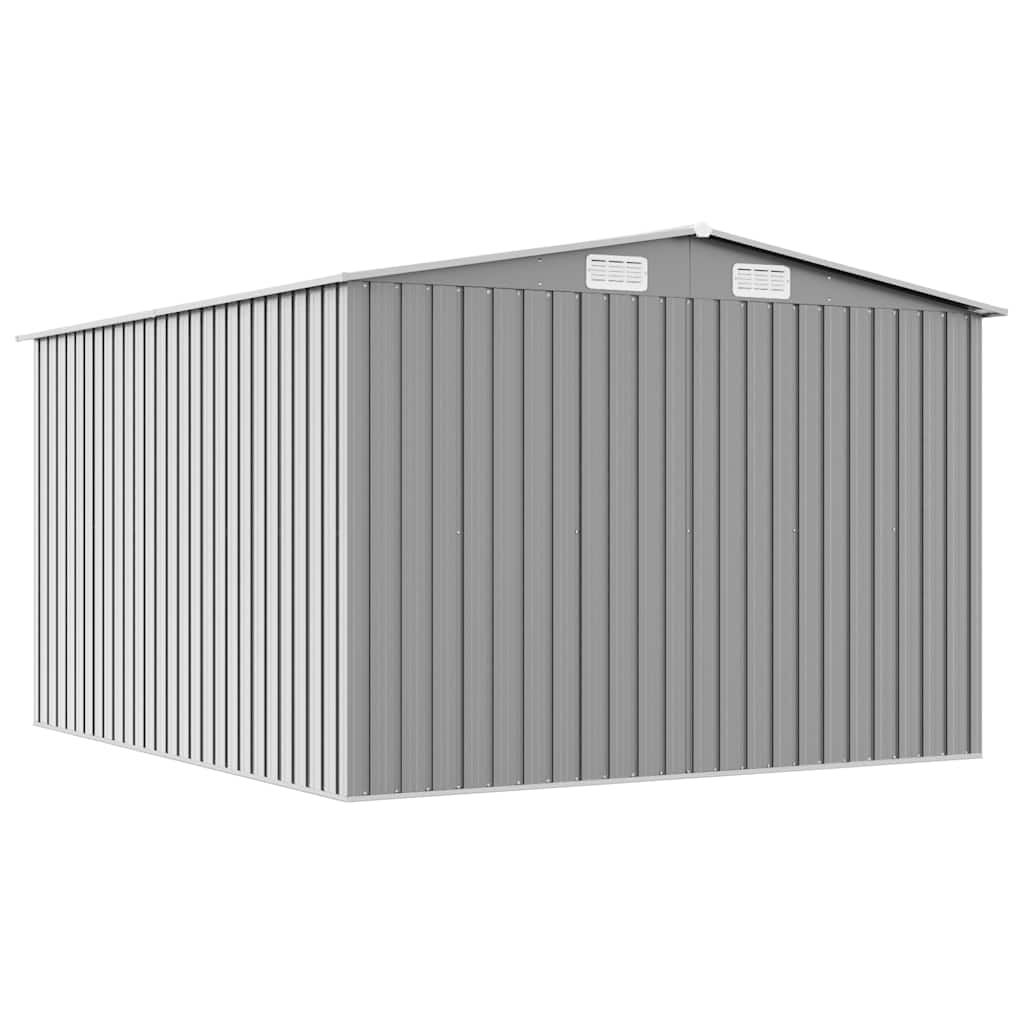 Tuinschuur 257x298x178 cm metaal grijs is nu te koop bij PeponiXL, paradijselijk wonen!