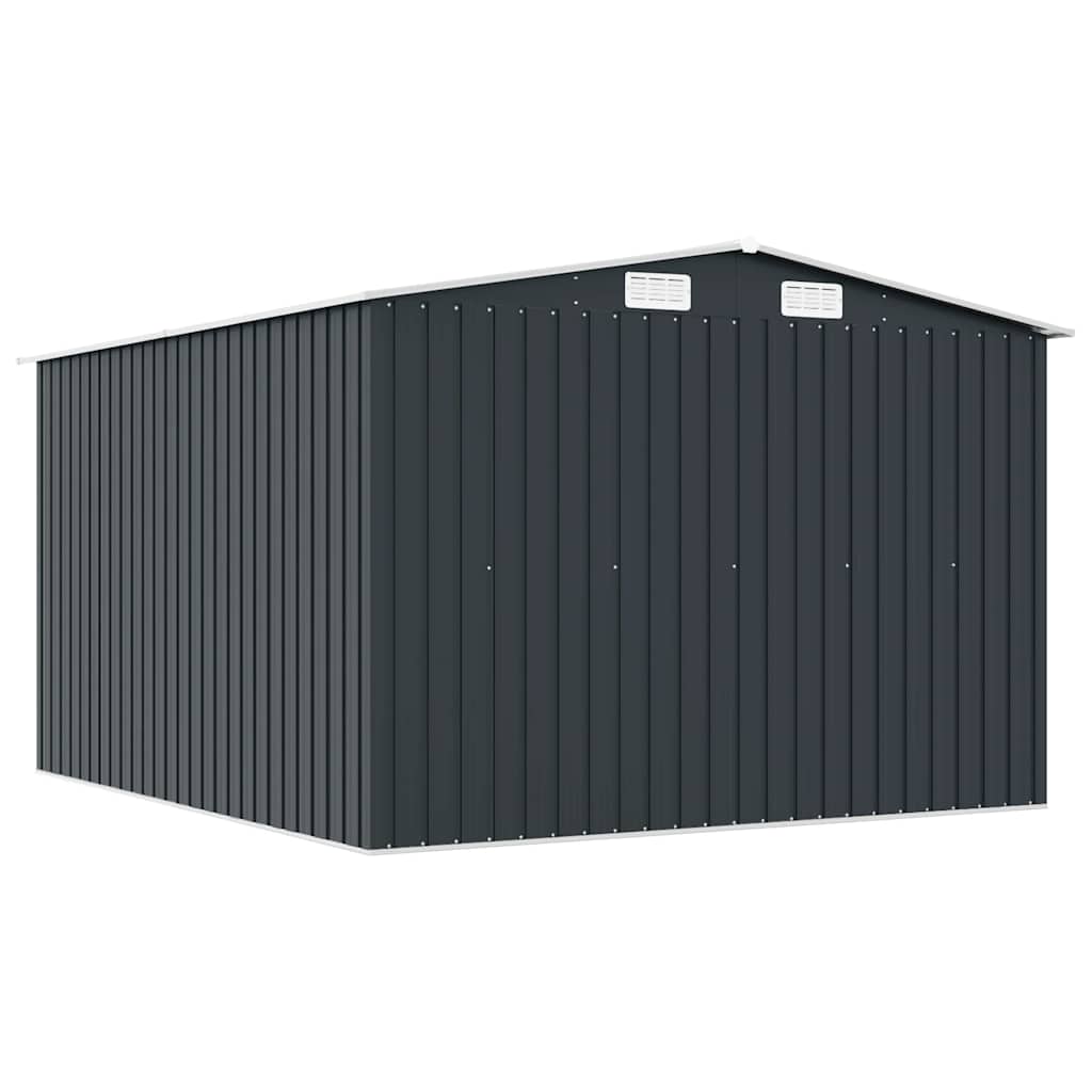 Tuinschuur 257x298x178 cm metaal antracietkleurig is nu te koop bij PeponiXL, paradijselijk wonen!