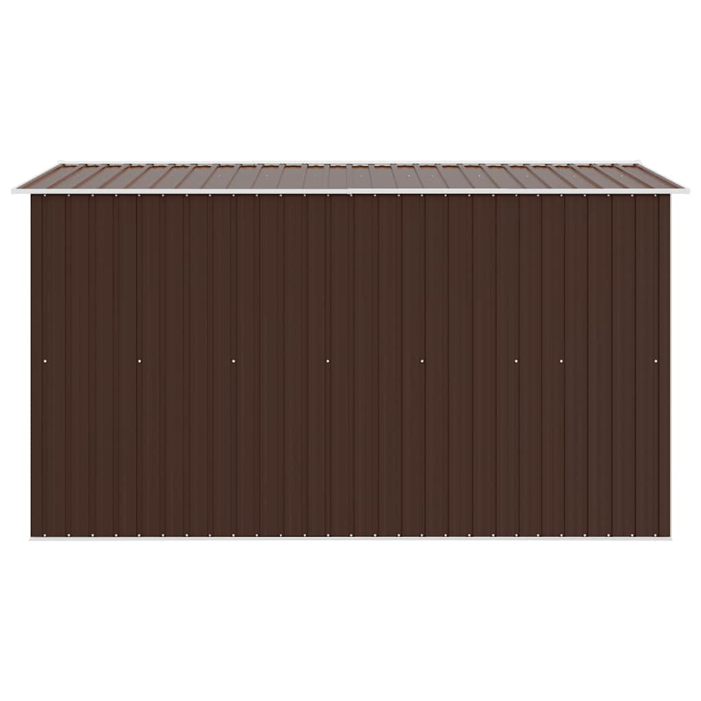 Tuinschuur 257x298x178 cm metaal bruin is nu te koop bij PeponiXL, paradijselijk wonen!