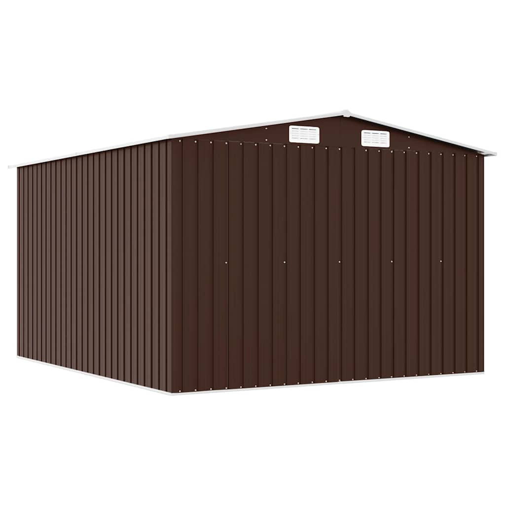 Tuinschuur 257x298x178 cm metaal bruin is nu te koop bij PeponiXL, paradijselijk wonen!