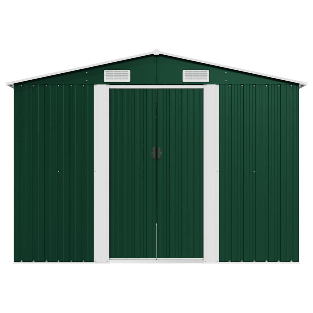 Tuinschuur 257x580x181 cm metaal groen is nu te koop bij PeponiXL, paradijselijk wonen!