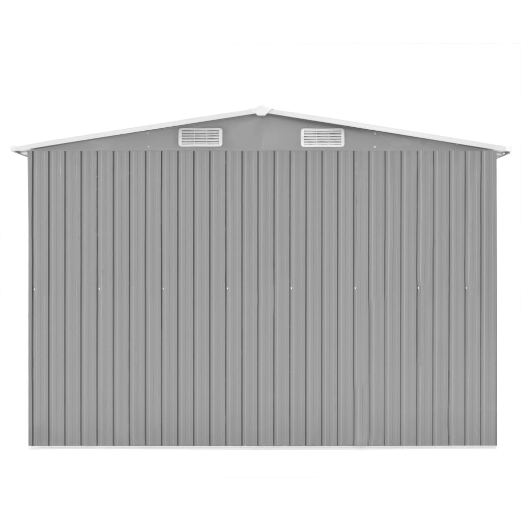 Tuinschuur 257x580x181 cm metaal grijs is nu te koop bij PeponiXL, paradijselijk wonen!