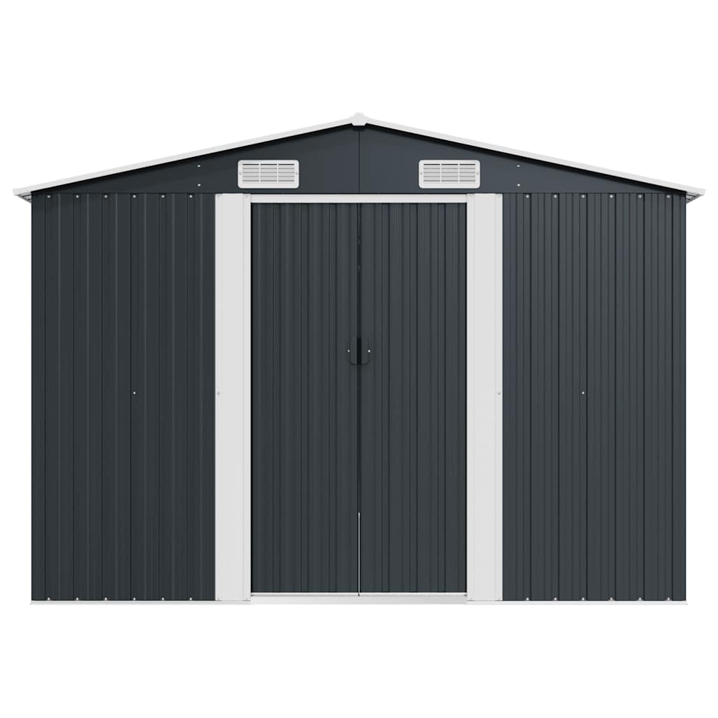 Tuinschuur 257x580x181 cm metaal antracietkleurig is nu te koop bij PeponiXL, paradijselijk wonen!
