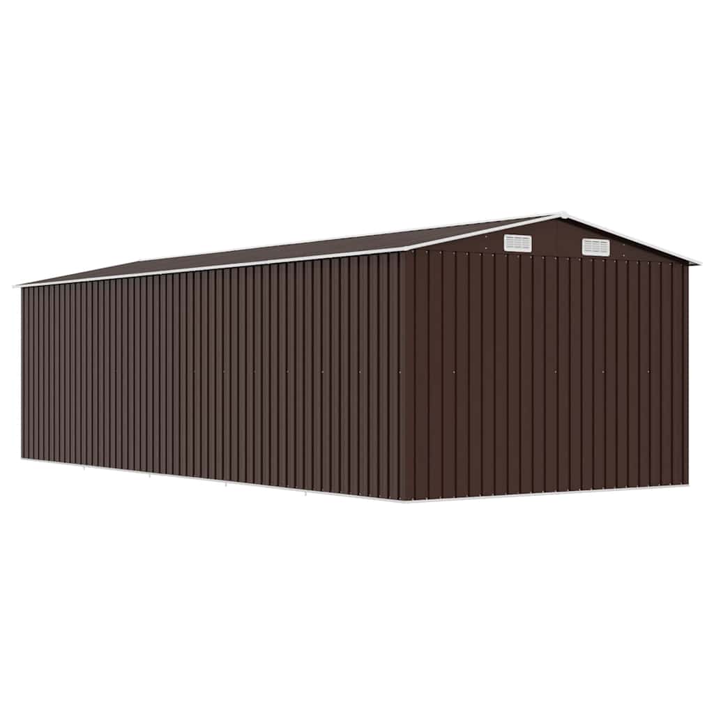 Tuinschuur 257x580x181 cm metaal bruin is nu te koop bij PeponiXL, paradijselijk wonen!