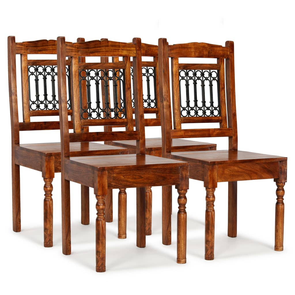 Eetkamerstoelen 4 st massief hout klassiek is nu te koop bij PeponiXL, paradijselijk wonen!
