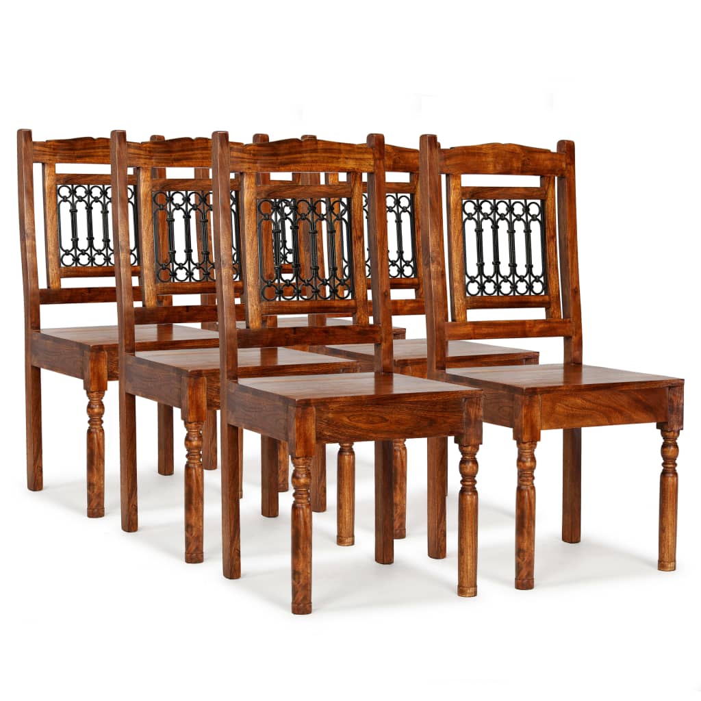 Eetkamerstoelen 6 st massief hout klassiek is nu te koop bij PeponiXL, paradijselijk wonen!