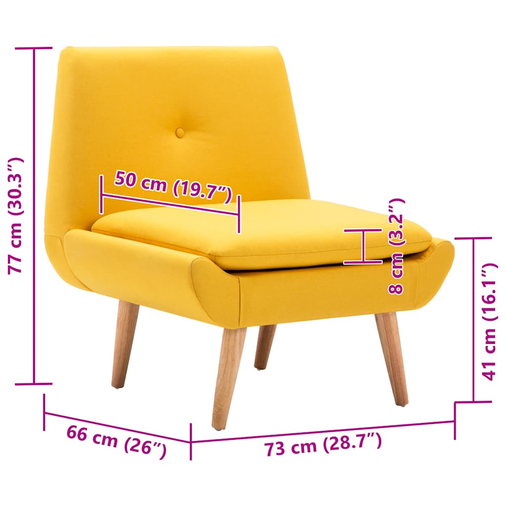 Fauteuil stof geel is nu te koop bij PeponiXL, paradijselijk wonen!