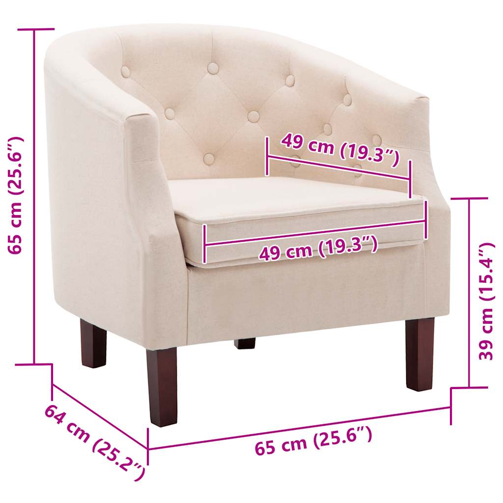 Fauteuil stof beige is nu te koop bij PeponiXL, paradijselijk wonen!