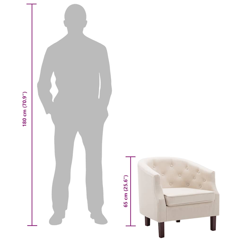 Fauteuil stof beige is nu te koop bij PeponiXL, paradijselijk wonen!