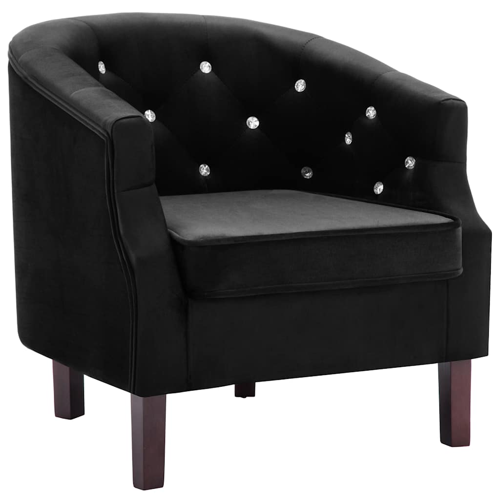 Fauteuil fluweel zwart is nu te koop bij PeponiXL, paradijselijk wonen!