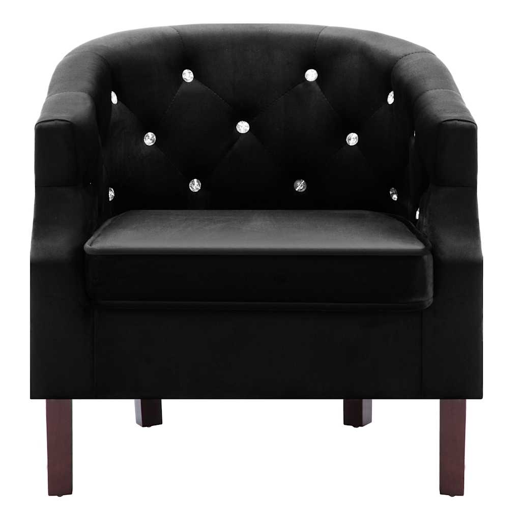 Fauteuil fluweel zwart is nu te koop bij PeponiXL, paradijselijk wonen!
