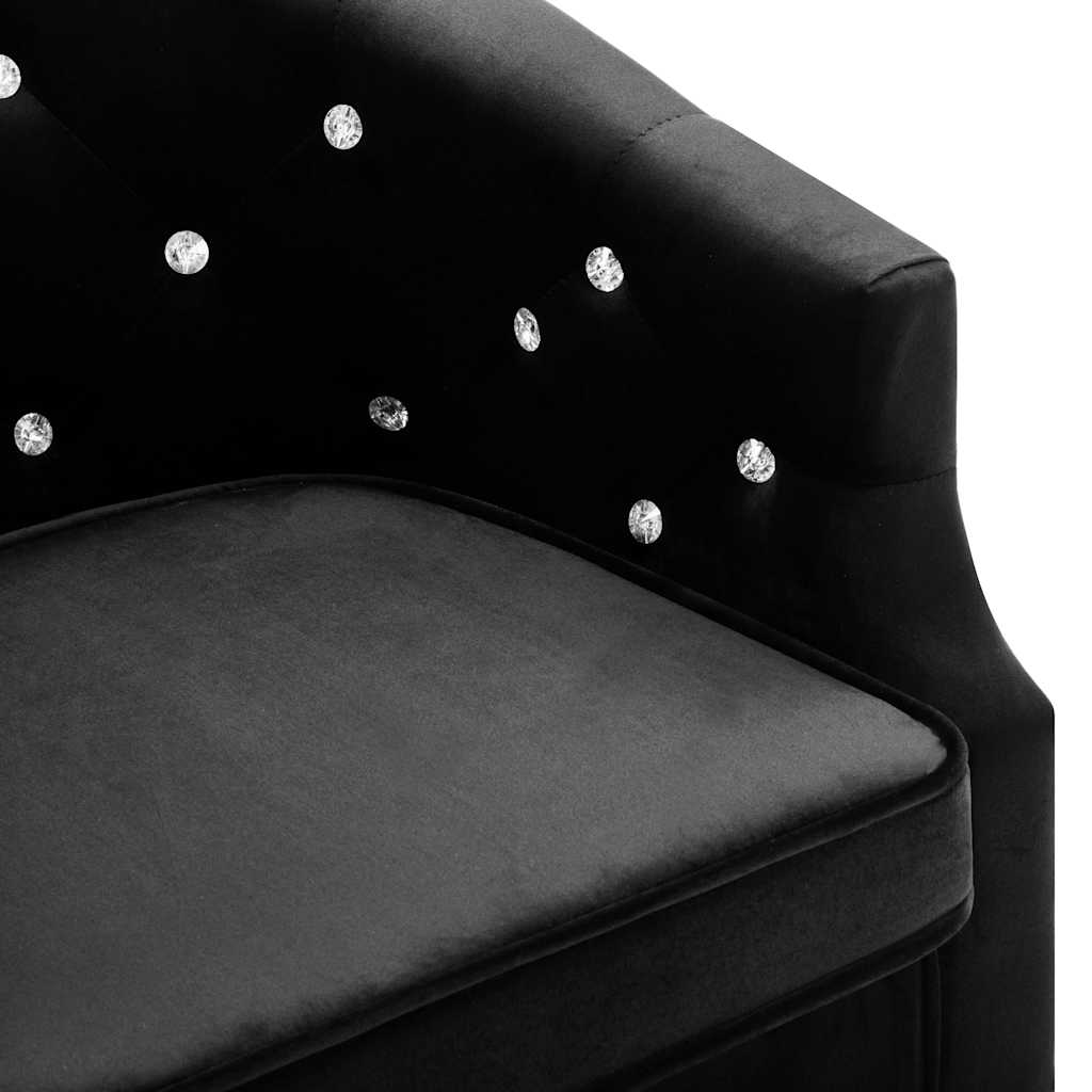 Fauteuil fluweel zwart is nu te koop bij PeponiXL, paradijselijk wonen!