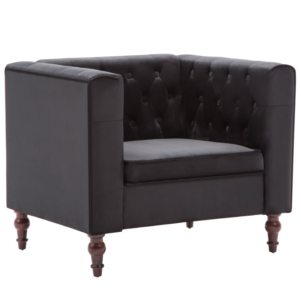 Fauteuil fluweel zwart is nu te koop bij PeponiXL, paradijselijk wonen!