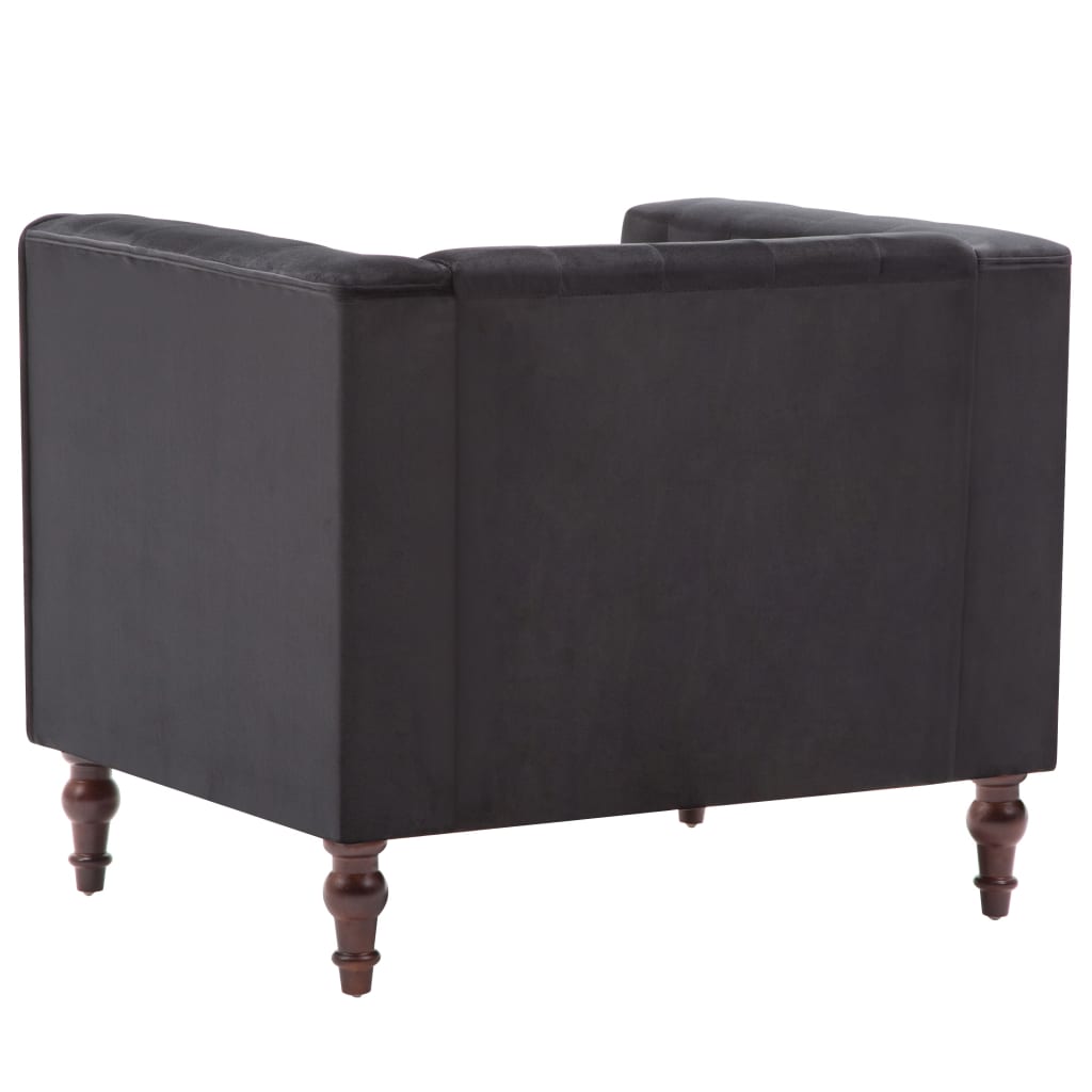 Fauteuil fluweel zwart is nu te koop bij PeponiXL, paradijselijk wonen!