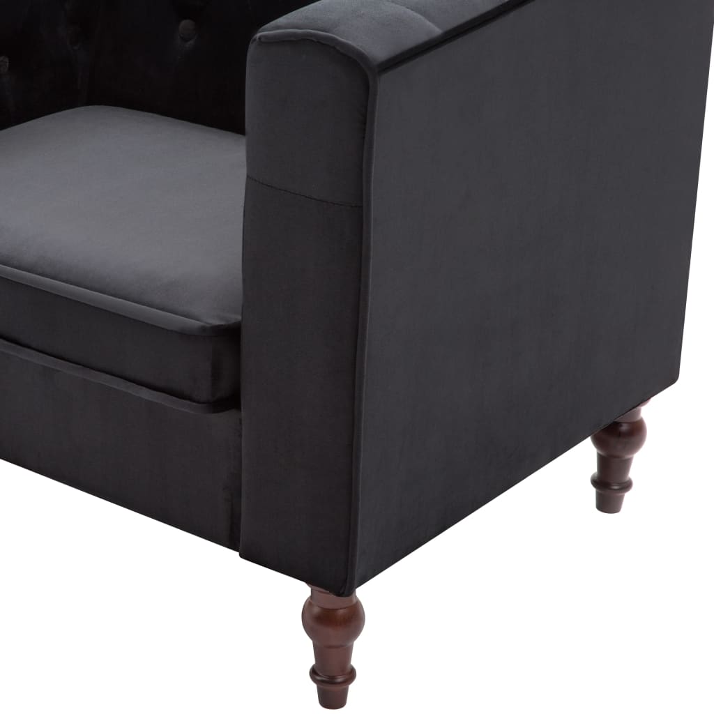 Fauteuil fluweel zwart is nu te koop bij PeponiXL, paradijselijk wonen!
