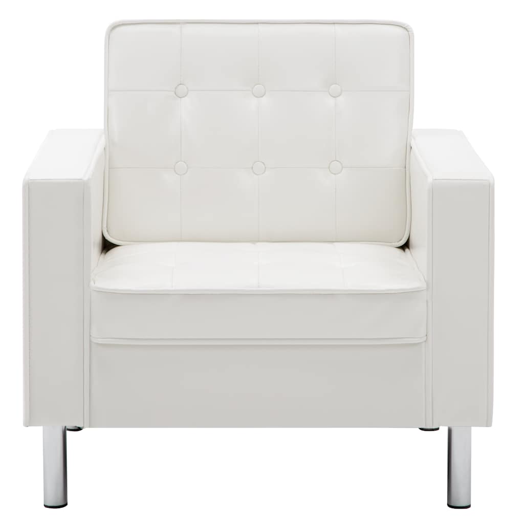 Fauteuil Wit 75x70x75 cm Kunstleer is nu te koop bij PeponiXL, paradijselijk wonen!