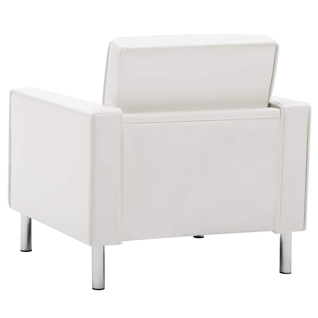 Fauteuil Wit 75x70x75 cm Kunstleer is nu te koop bij PeponiXL, paradijselijk wonen!