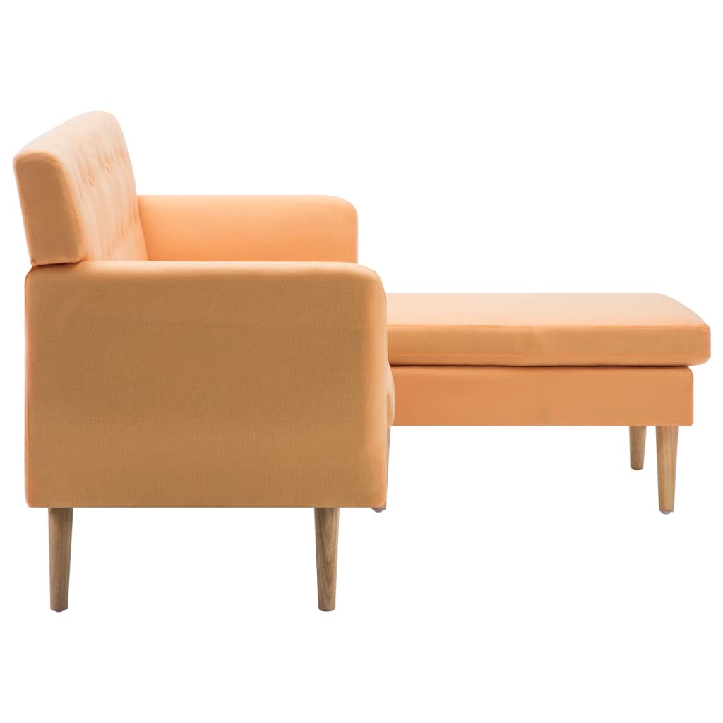 Bank L-vormig 171,5x138x81,5 cm stof oranje is nu te koop bij PeponiXL, paradijselijk wonen!