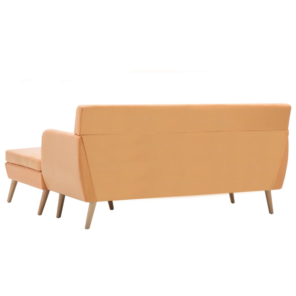 Bank L-vormig 171,5x138x81,5 cm stof oranje is nu te koop bij PeponiXL, paradijselijk wonen!