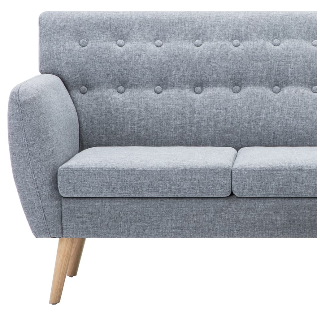 Bank L-vormig 171,5x138x81,5 cm stoffen bekleding lichtgrijs is nu te koop bij PeponiXL, paradijselijk wonen!