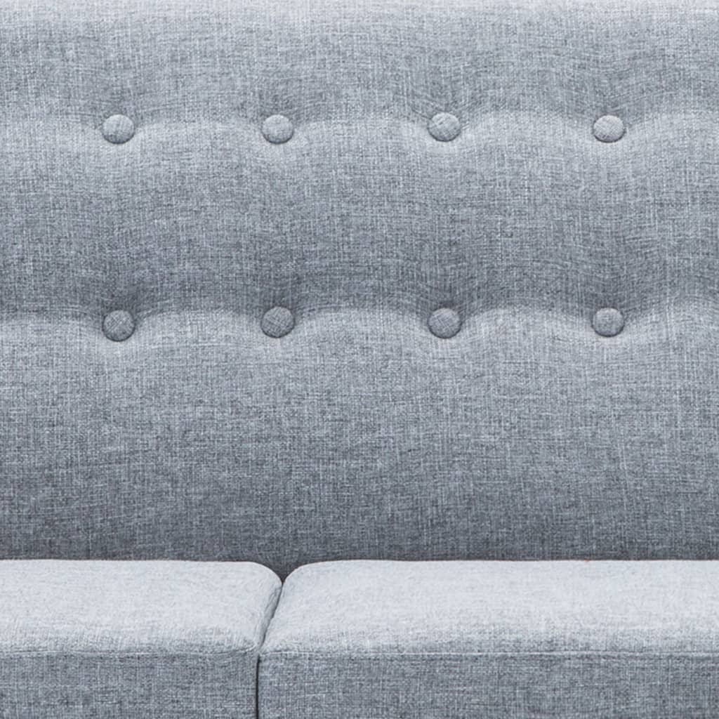 Bank L-vormig 171,5x138x81,5 cm stoffen bekleding lichtgrijs is nu te koop bij PeponiXL, paradijselijk wonen!