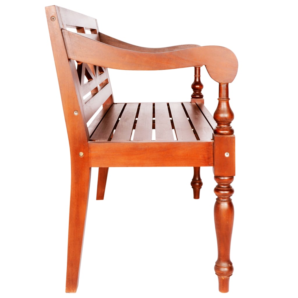 Bank Batavia 98 cm massief mahoniehout donkerbruin is nu te koop bij PeponiXL, paradijselijk wonen!
