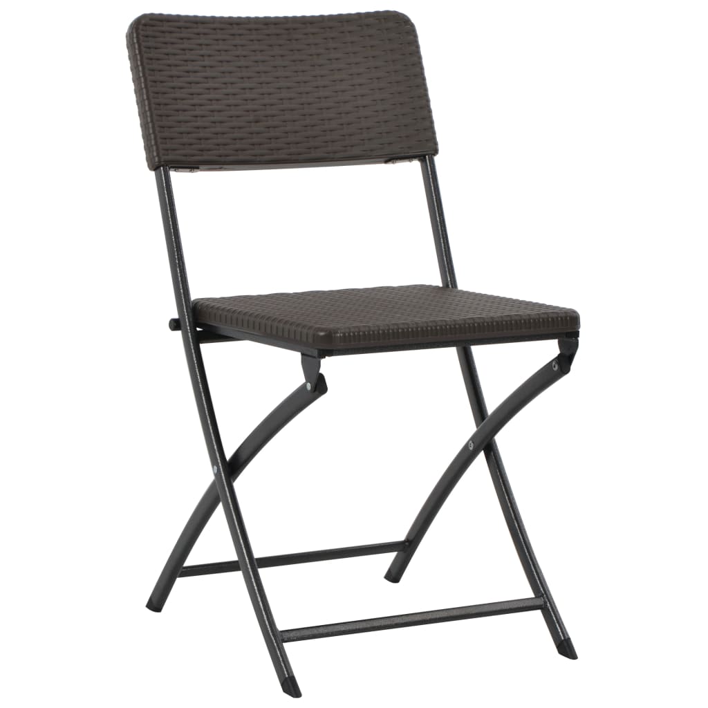 Tuinstoelen inklapbaar 2 st HDPE en staal bruin is nu te koop bij PeponiXL, paradijselijk wonen!