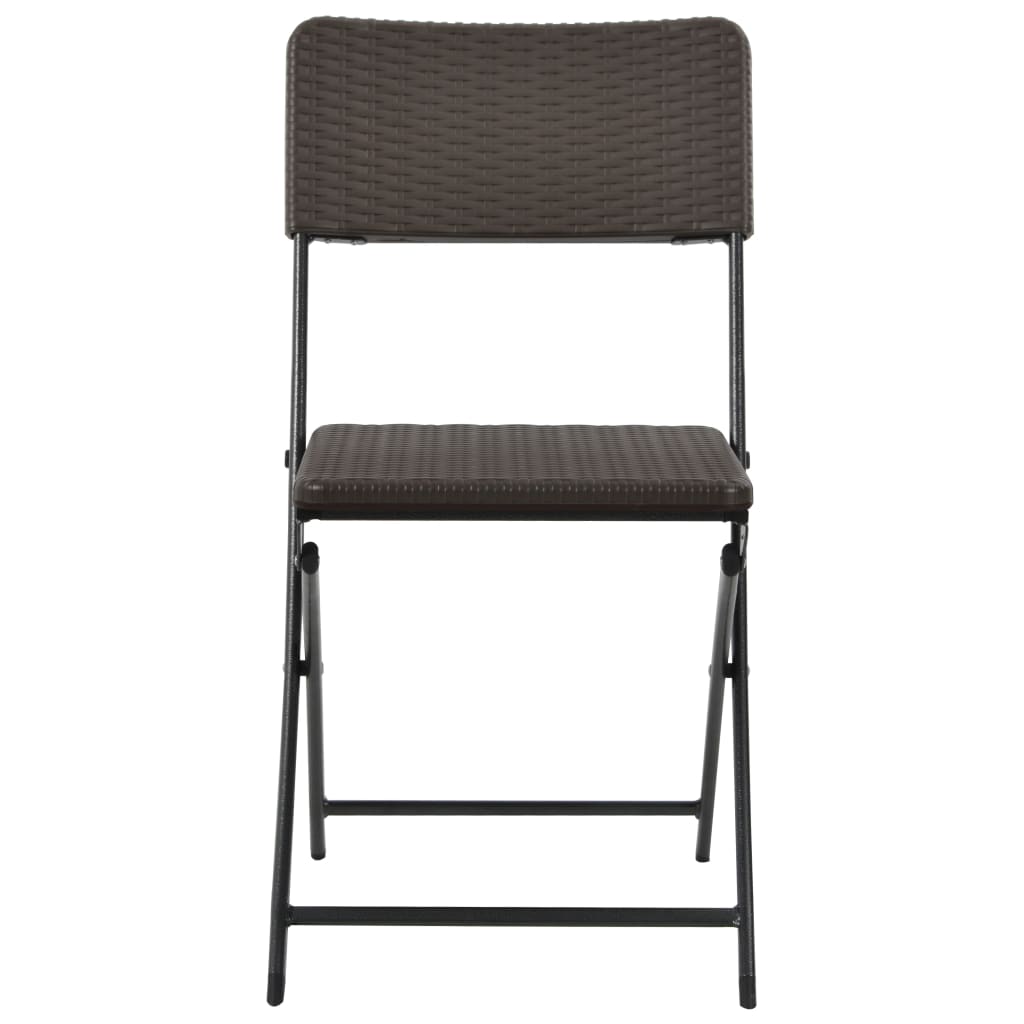 Tuinstoelen inklapbaar 2 st HDPE en staal bruin is nu te koop bij PeponiXL, paradijselijk wonen!