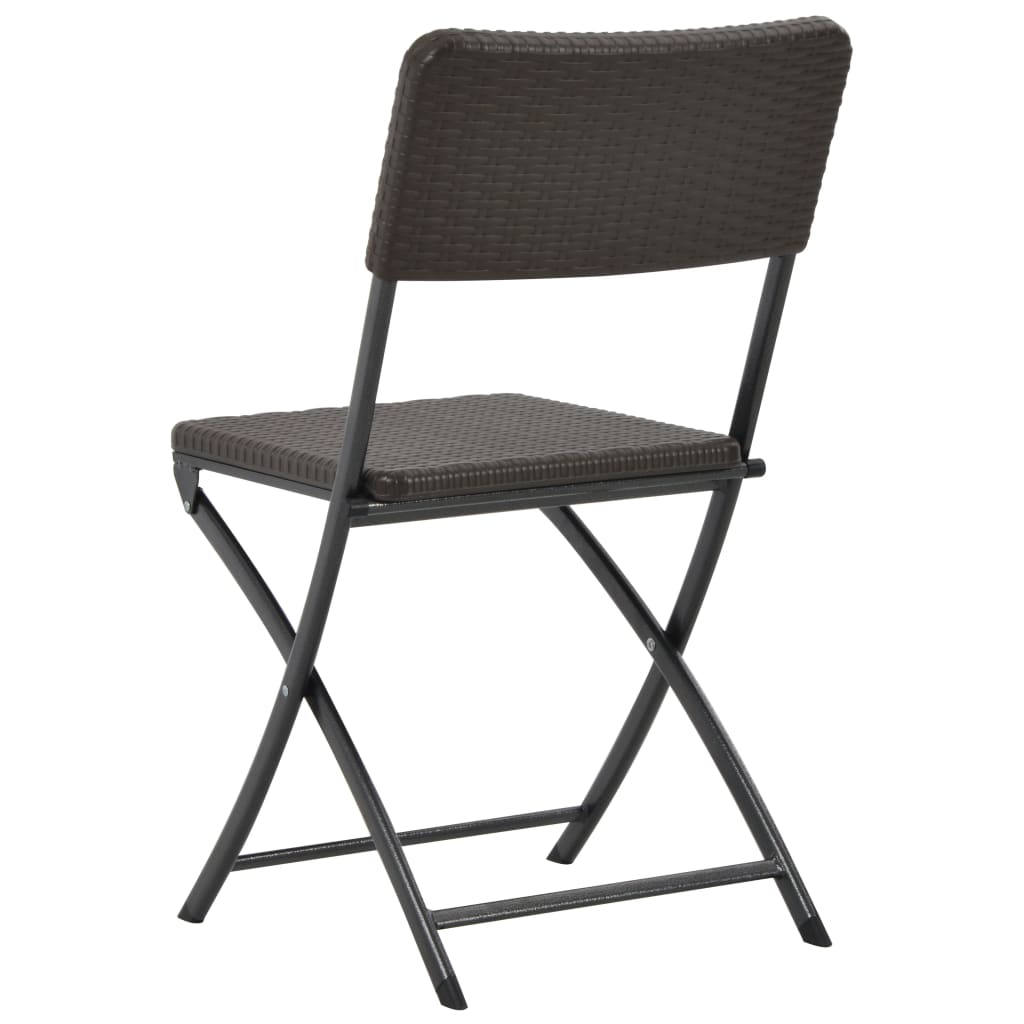 Tuinstoelen inklapbaar 2 st HDPE en staal bruin is nu te koop bij PeponiXL, paradijselijk wonen!