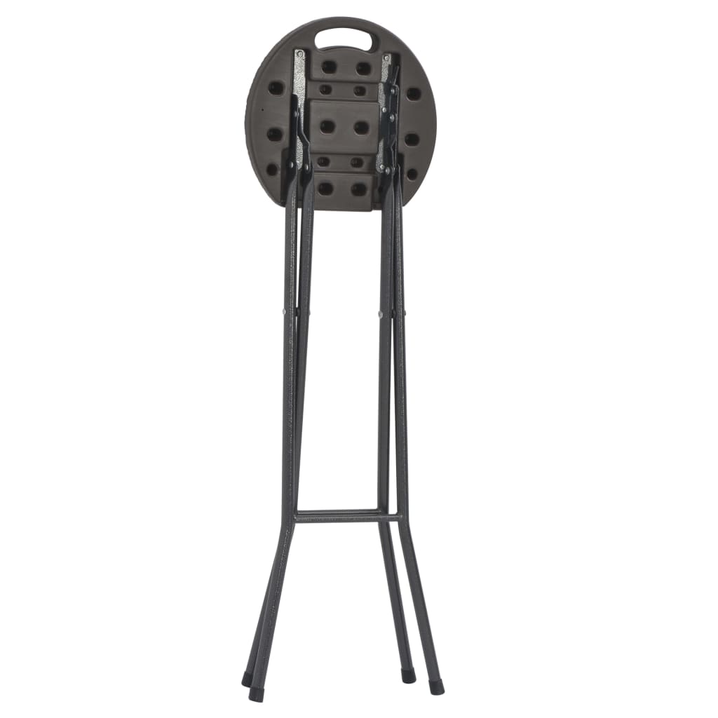 Barkrukken inklapbaar 2 st rattan look HDPE en staal bruin is nu te koop bij PeponiXL, paradijselijk wonen!
