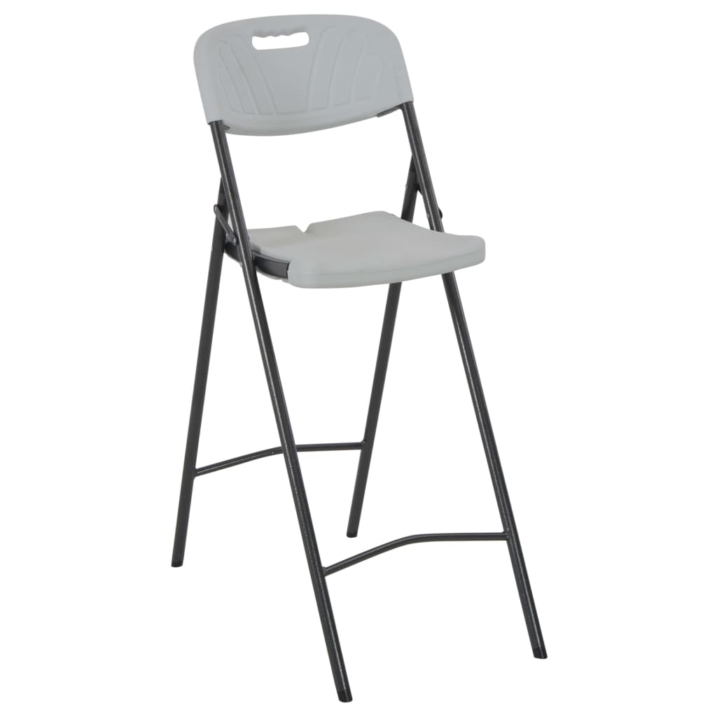 Barstoelen inklapbaar 2 st HDPE en staal wit is nu te koop bij PeponiXL, paradijselijk wonen!