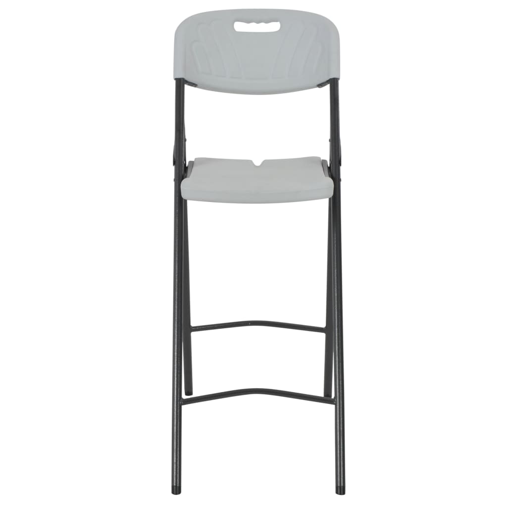 Barstoelen inklapbaar 2 st HDPE en staal wit is nu te koop bij PeponiXL, paradijselijk wonen!