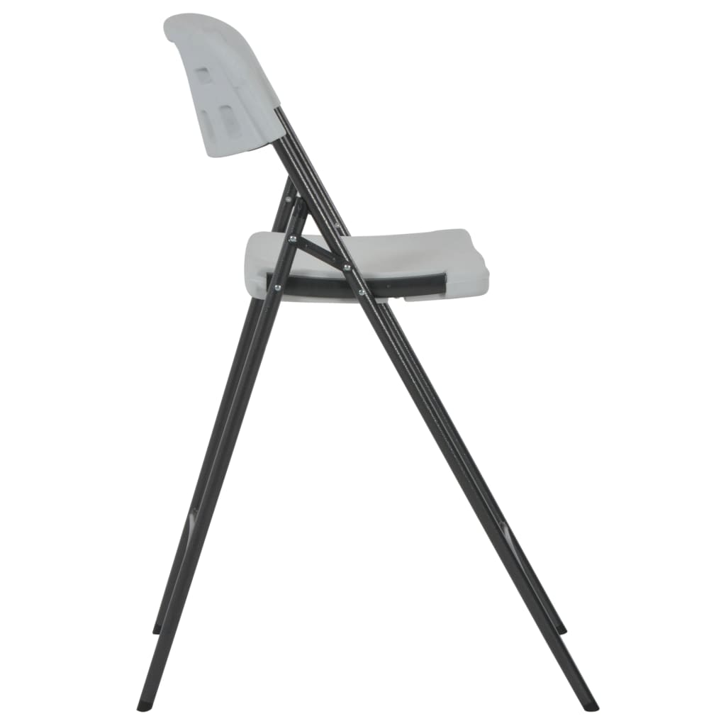 Barstoelen inklapbaar 2 st HDPE en staal wit is nu te koop bij PeponiXL, paradijselijk wonen!
