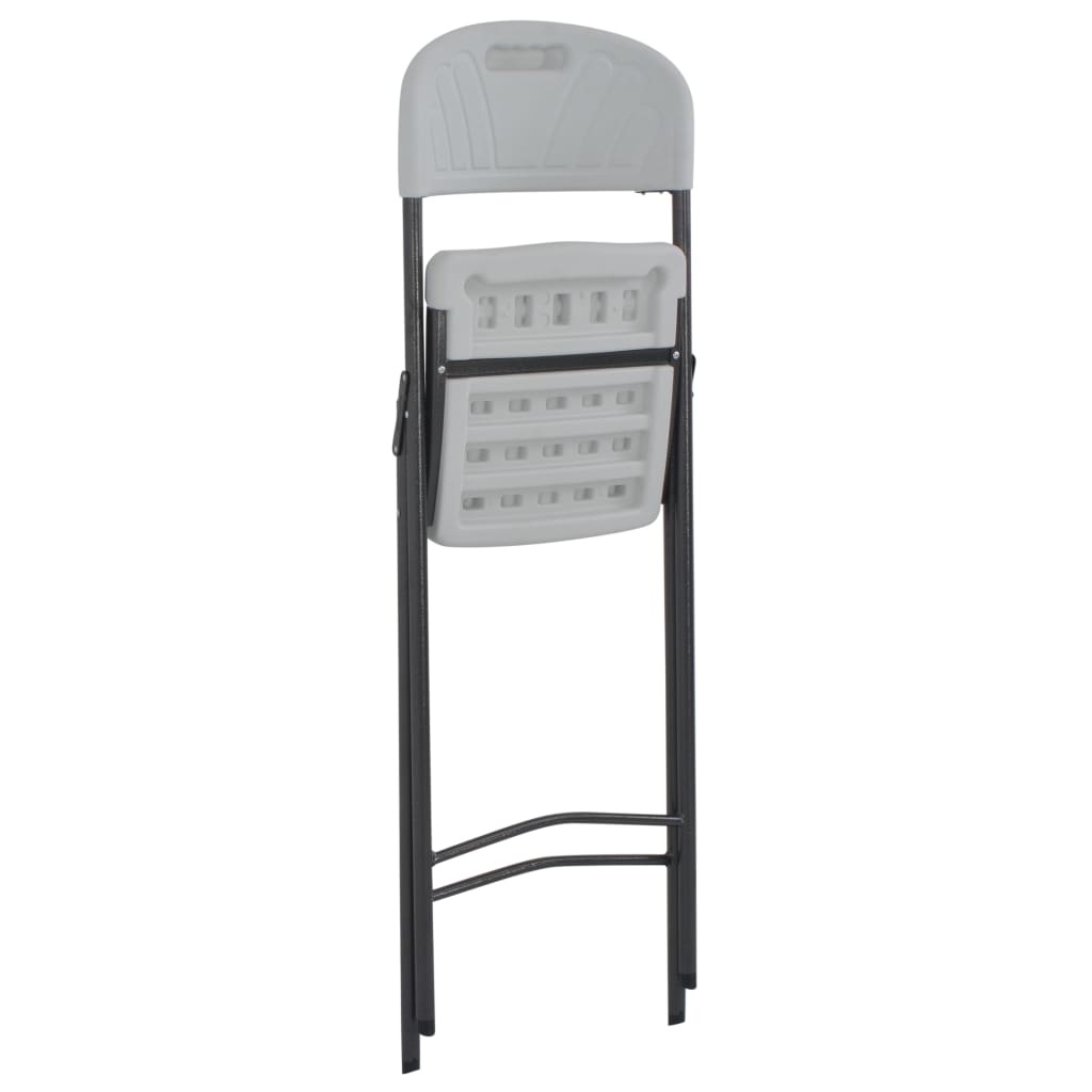 Barstoelen inklapbaar 2 st HDPE en staal wit is nu te koop bij PeponiXL, paradijselijk wonen!