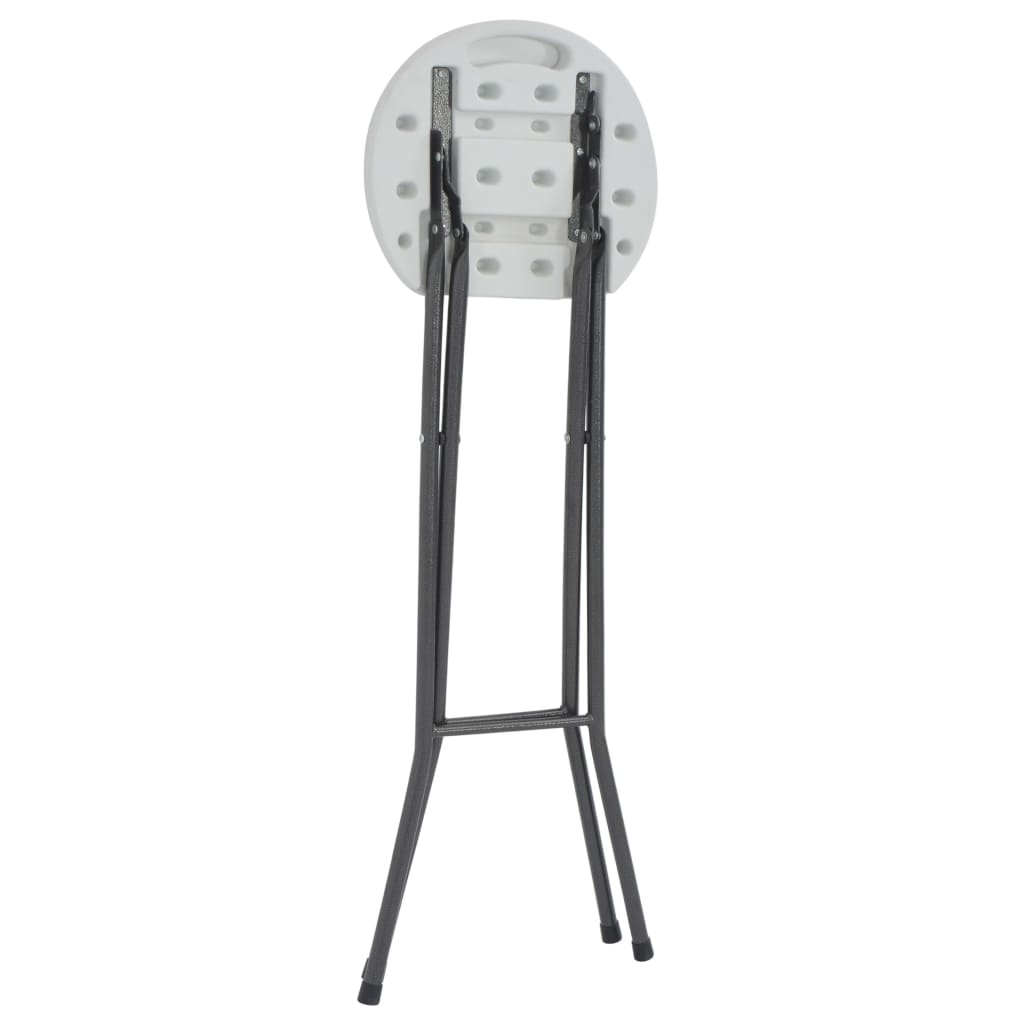 Barkrukken inklapbaar 2 st HDPE en staal wit is nu te koop bij PeponiXL, paradijselijk wonen!