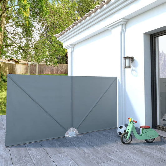 Terrasscherm inklapbaar 300x150 cm grijs is nu te koop bij PeponiXL, paradijselijk wonen!