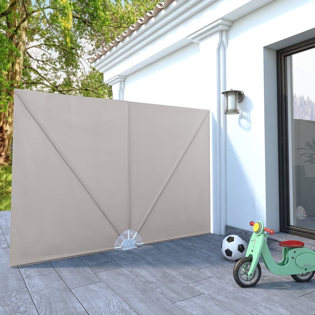 Terrasscherm inklapbaar 240x160 cm crème is nu te koop bij PeponiXL, paradijselijk wonen!