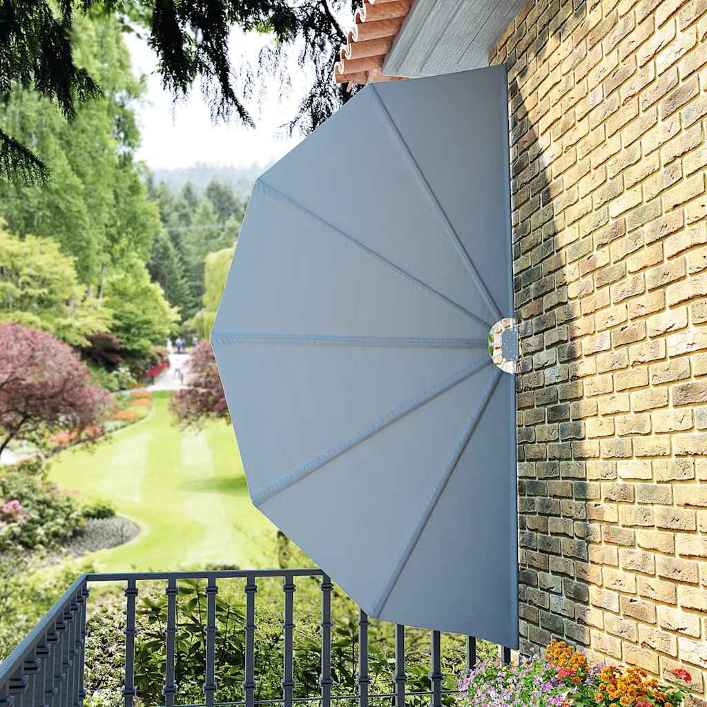 Terrasscherm inklapbaar 160 cm grijs
