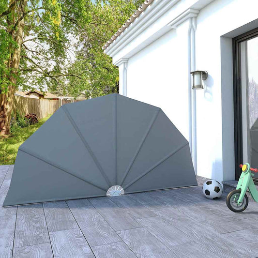 Terrasscherm inklapbaar 160 cm grijs is nu te koop bij PeponiXL, paradijselijk wonen!