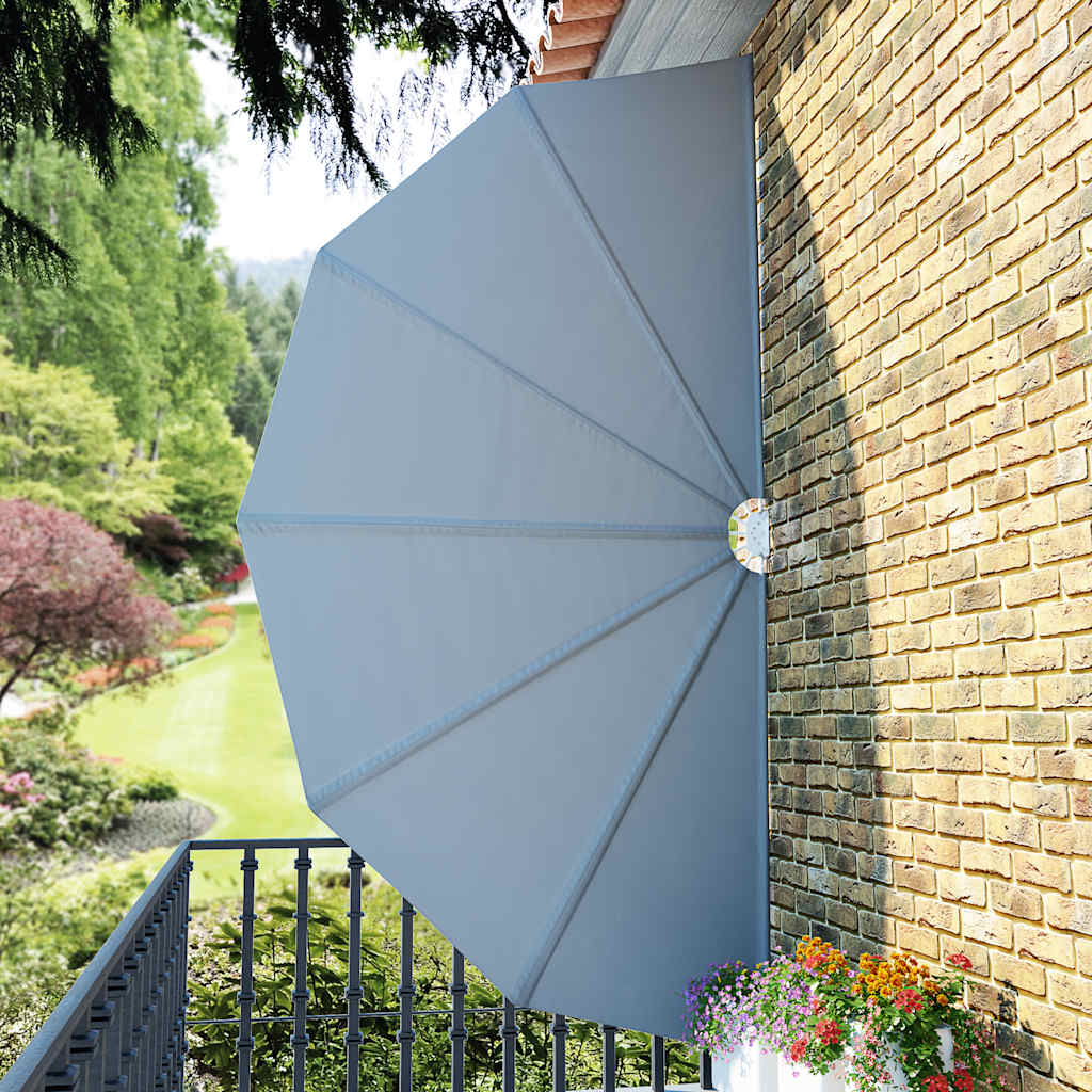 Terrasscherm inklapbaar 200 cm grijs