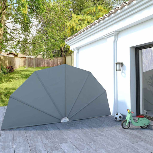 Terrasscherm inklapbaar 200 cm grijs is nu te koop bij PeponiXL, paradijselijk wonen!