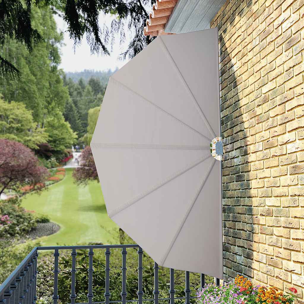 Terrasscherm inklapbaar 160 cm crème