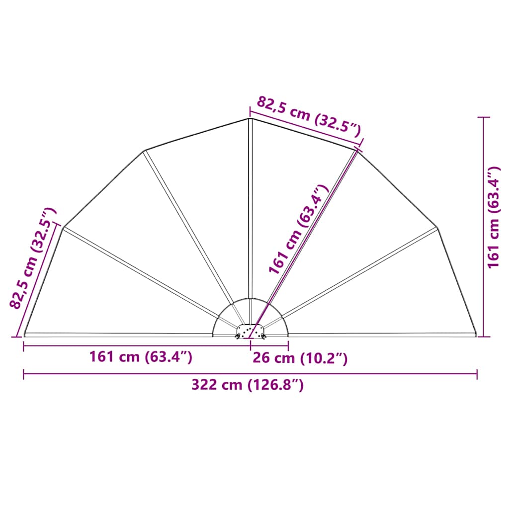 Terrasscherm inklapbaar 200 cm crème is nu te koop bij PeponiXL, paradijselijk wonen!