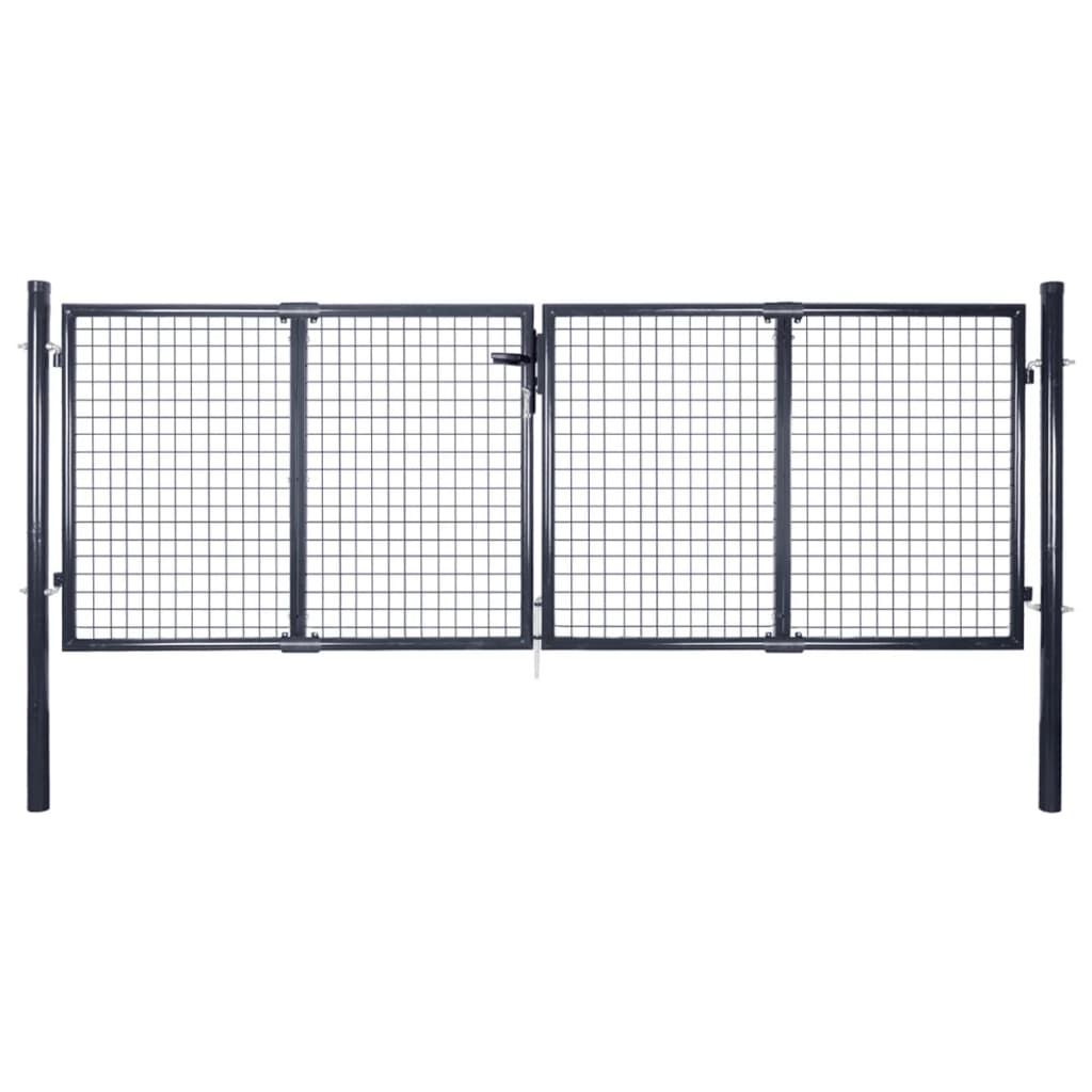 Tuinhek van gaas gegalvaniseerd staal 300x100 cm grijs is nu te koop bij PeponiXL, paradijselijk wonen!