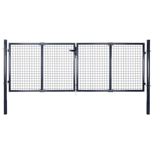 Tuinhek van gaas gegalvaniseerd staal 300x100 cm grijs is nu te koop bij PeponiXL, paradijselijk wonen!