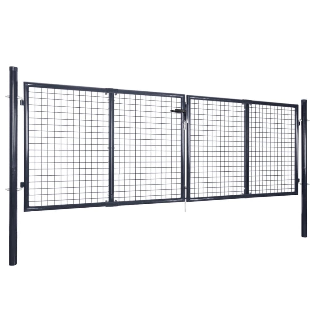 Tuinhek van gaas gegalvaniseerd staal 300x100 cm grijs is nu te koop bij PeponiXL, paradijselijk wonen!