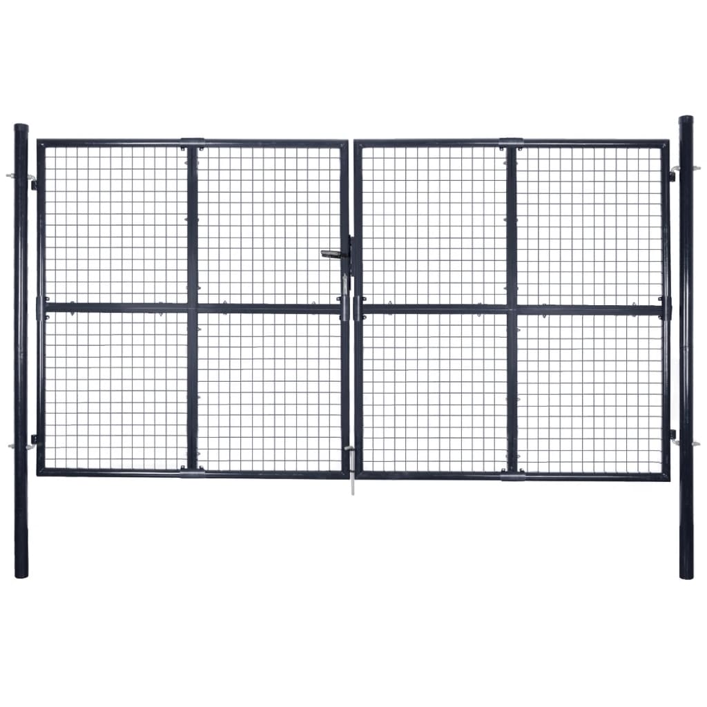 Tuinhek van gaas gegalvaniseerd staal 300x150 cm grijs is nu te koop bij PeponiXL, paradijselijk wonen!