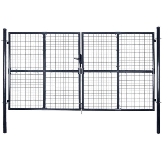 Tuinhek van gaas gegalvaniseerd staal 300x150 cm grijs is nu te koop bij PeponiXL, paradijselijk wonen!