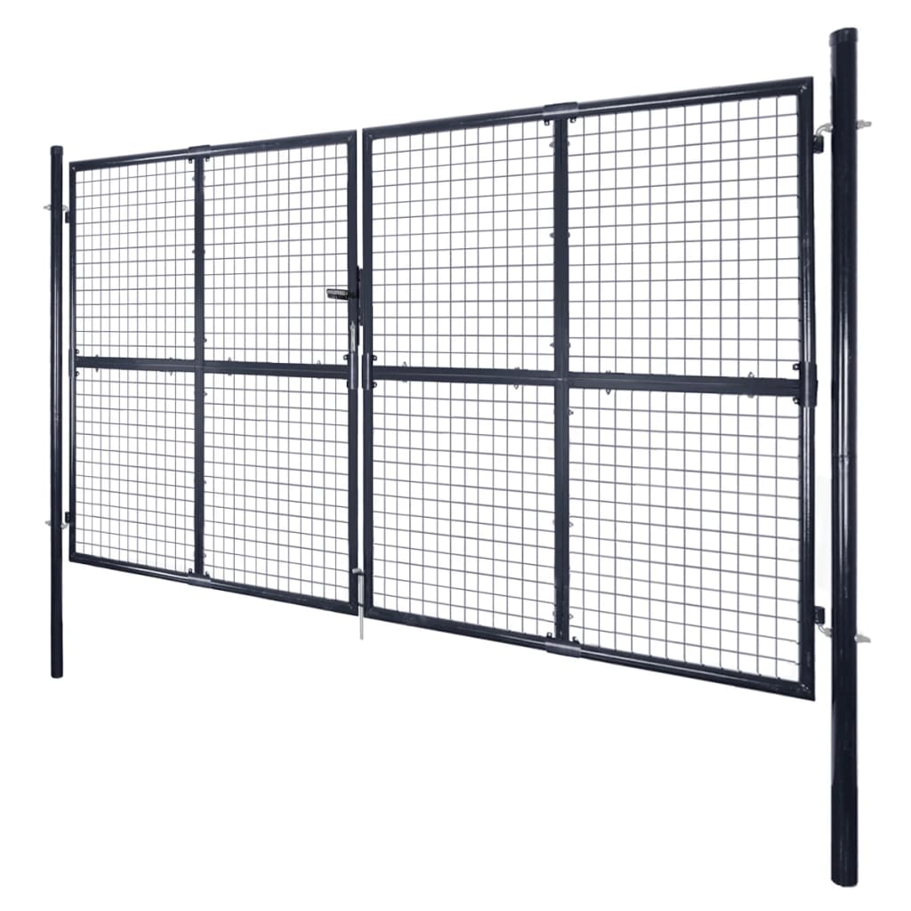 Tuinhek van gaas gegalvaniseerd staal 300x150 cm grijs is nu te koop bij PeponiXL, paradijselijk wonen!